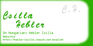 csilla hebler business card